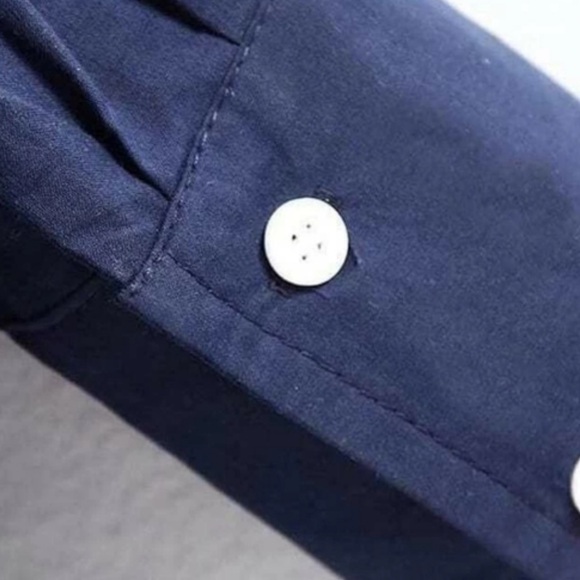 Zara Woman Navy Embroidered Floral Print V Neck Blouse - Picture 3 of 5